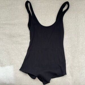 Black Bodysuit with Low Back